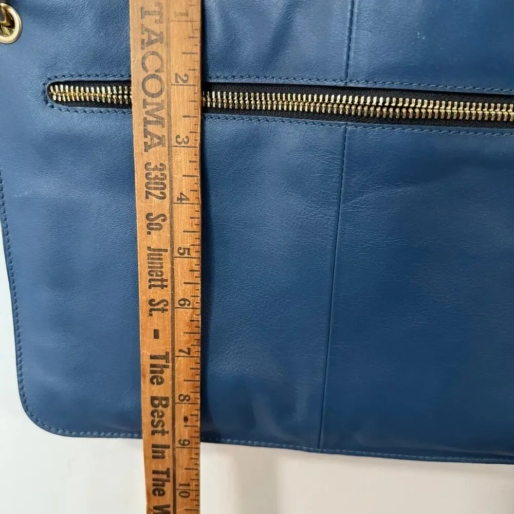 Clever Carriage Company Women's Crossbody Bag Purse‎ Leather Blue
